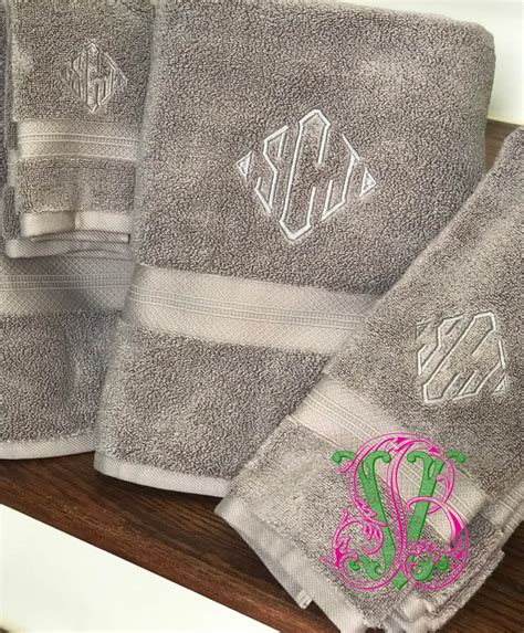 monogrammed washcloths|monogram face towels.